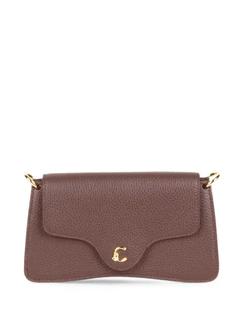 Coccinelle bolsa de hombro C-Me mini de piel granulada con placa del logo