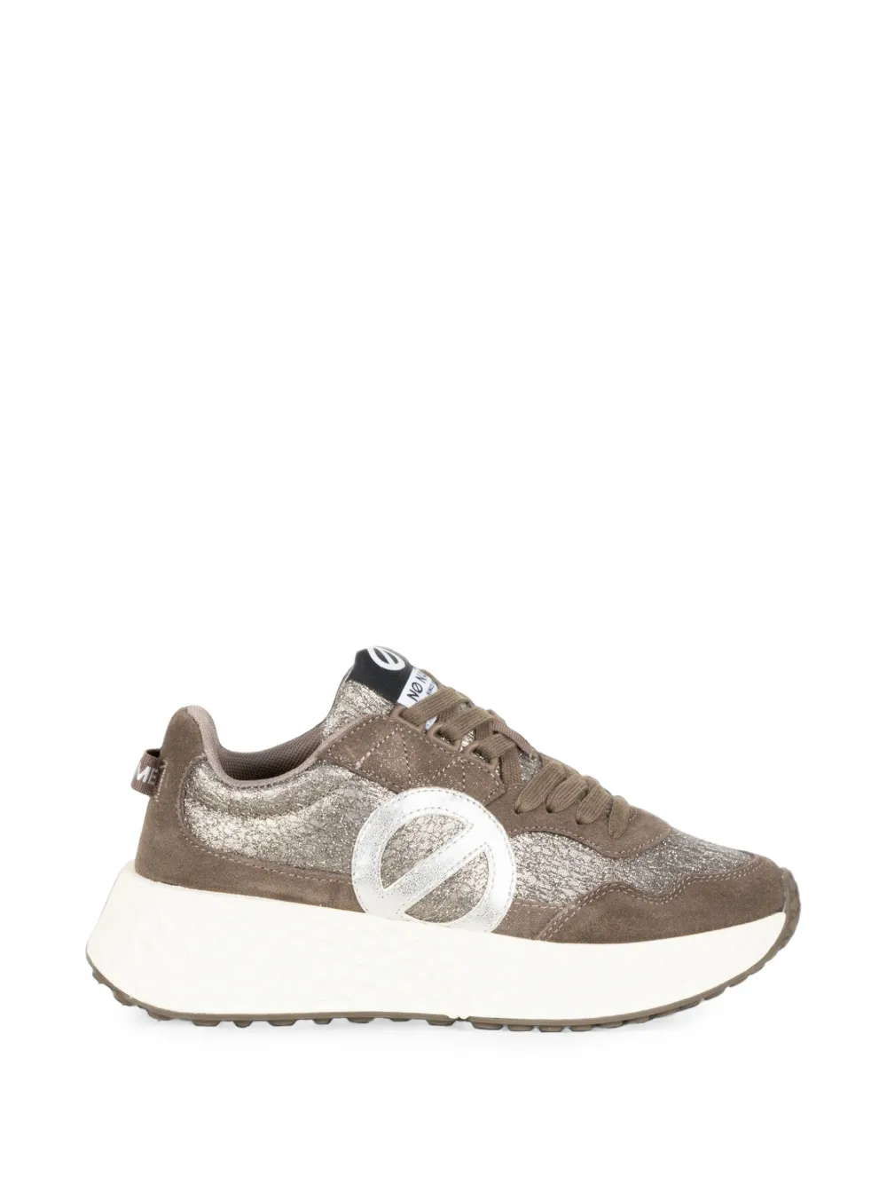 No Name Carter Jogger W Logo-patch Panelled Sneakers In Neutral