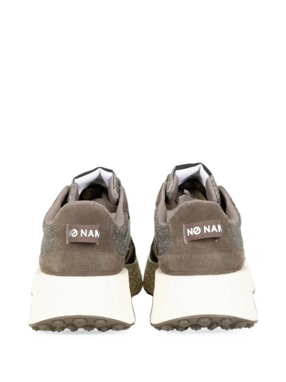 No Name Carter Jogger W logo-patch panelled sneakers Beige