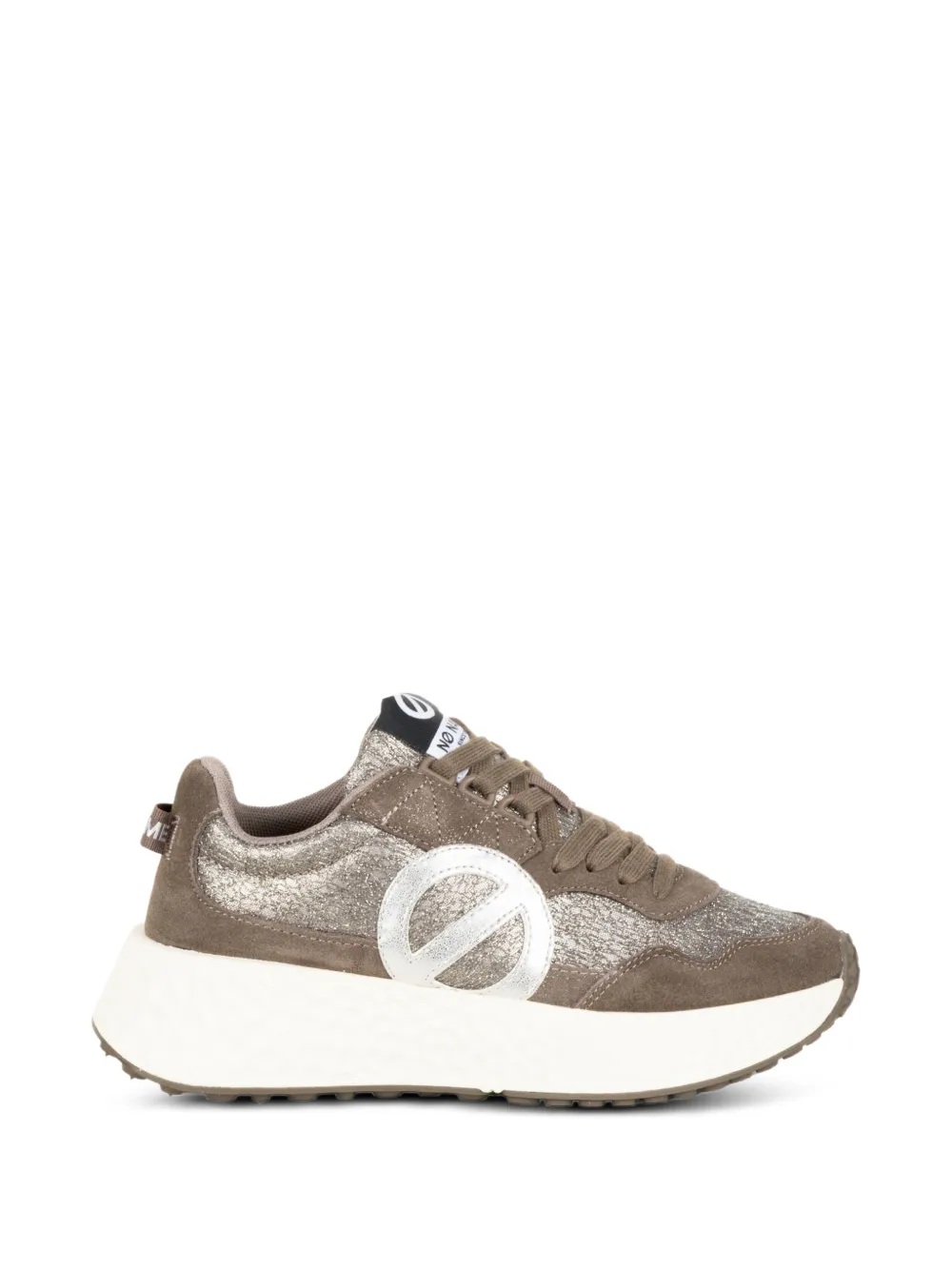 No Name Carter Jogger W logo-patch panelled sneakers - Nude