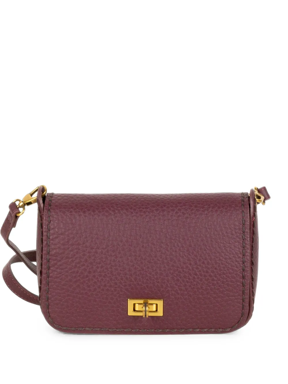 VISONA` grained leather shoulder bag