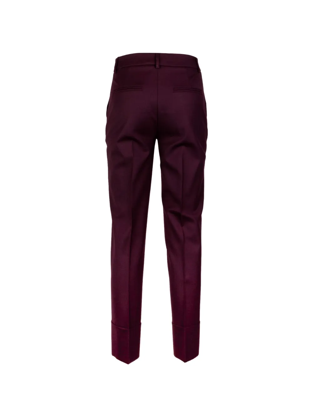 Via Masini 80 Plooibroek met omgeslagen pijpen Rood