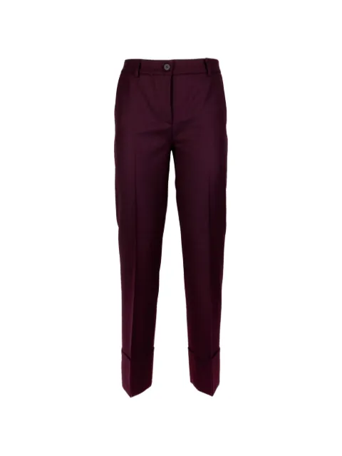 Via Masini 80 pressed-crease turn-up trousers