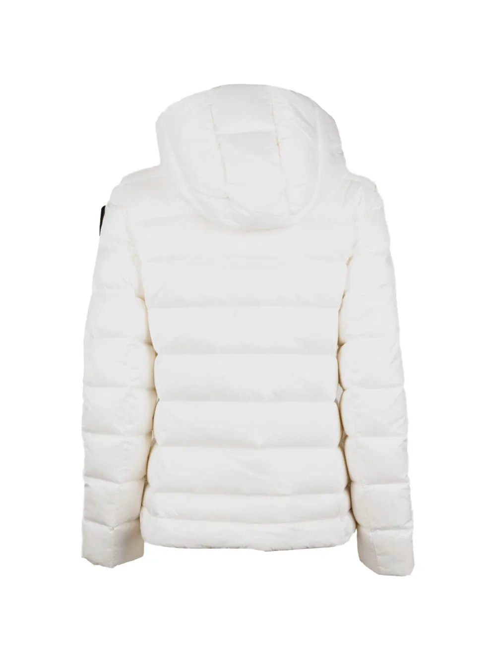 Blauer Gevoerd jack met capuchon Wit