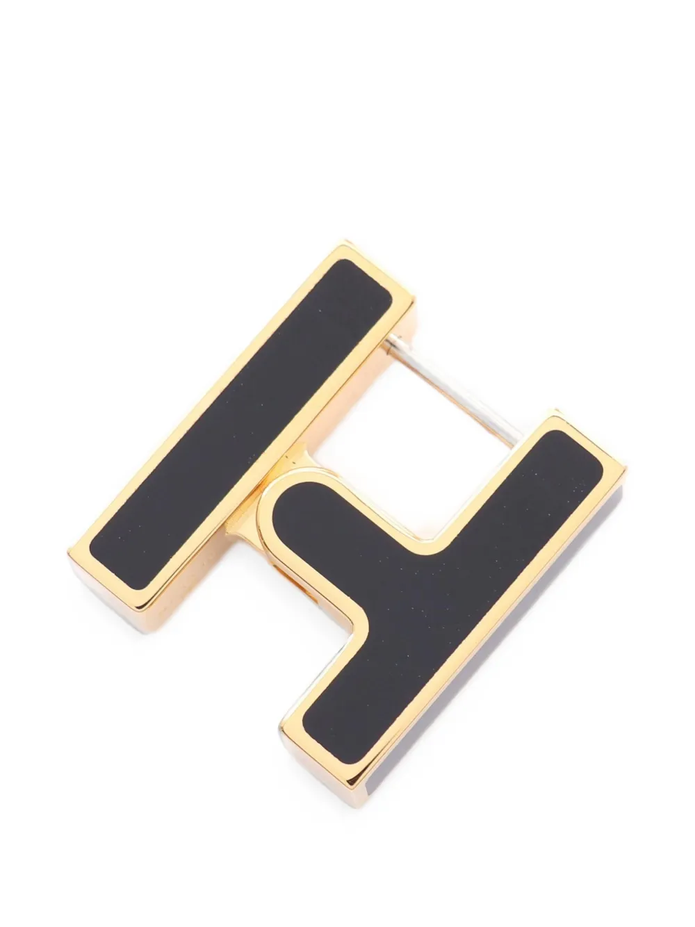 Hermès Pre-Owned 2010s H enamel single earring - Gold
