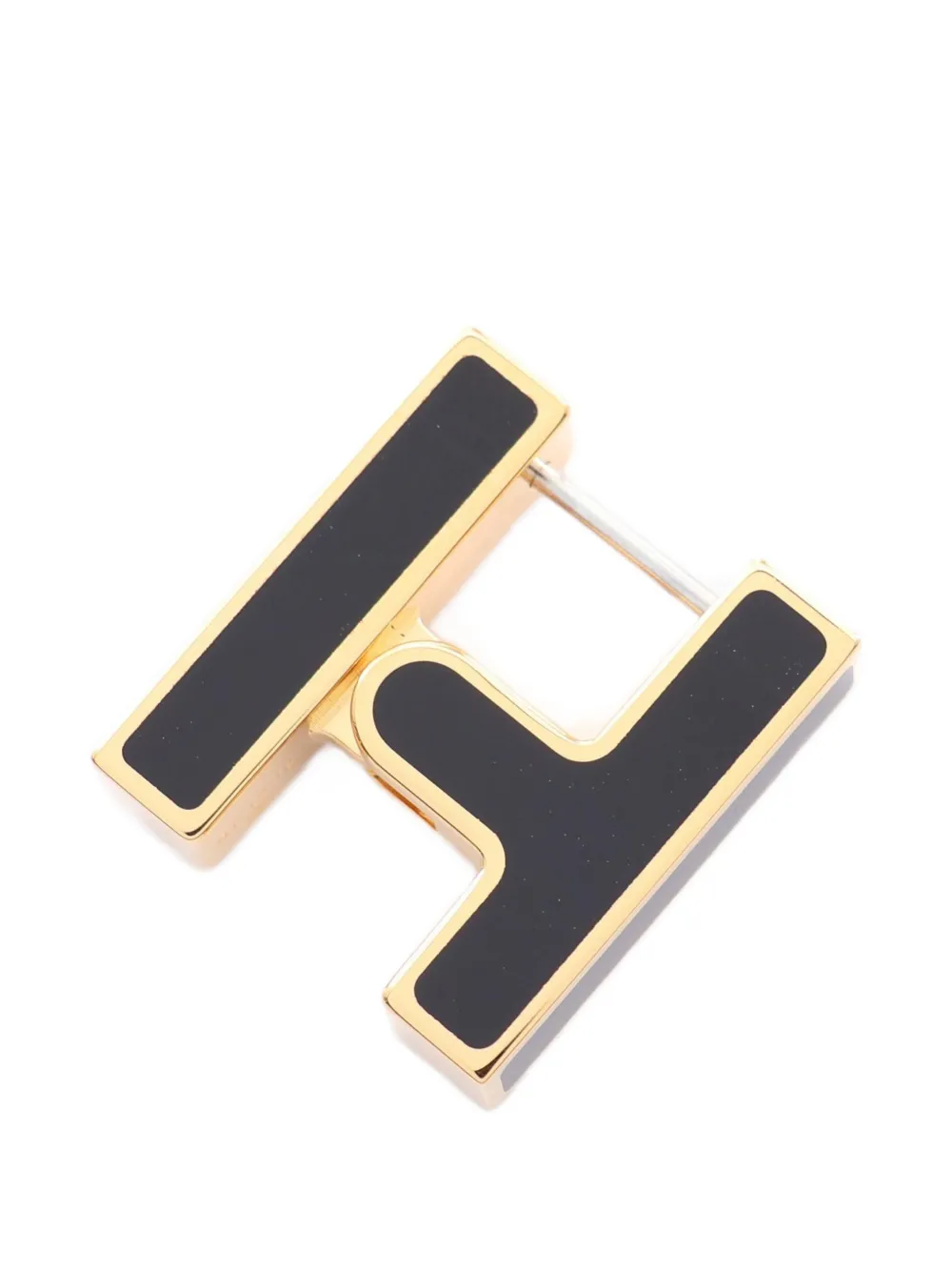 Hermès Pre-Owned 2010s H enamel single earring - Gold