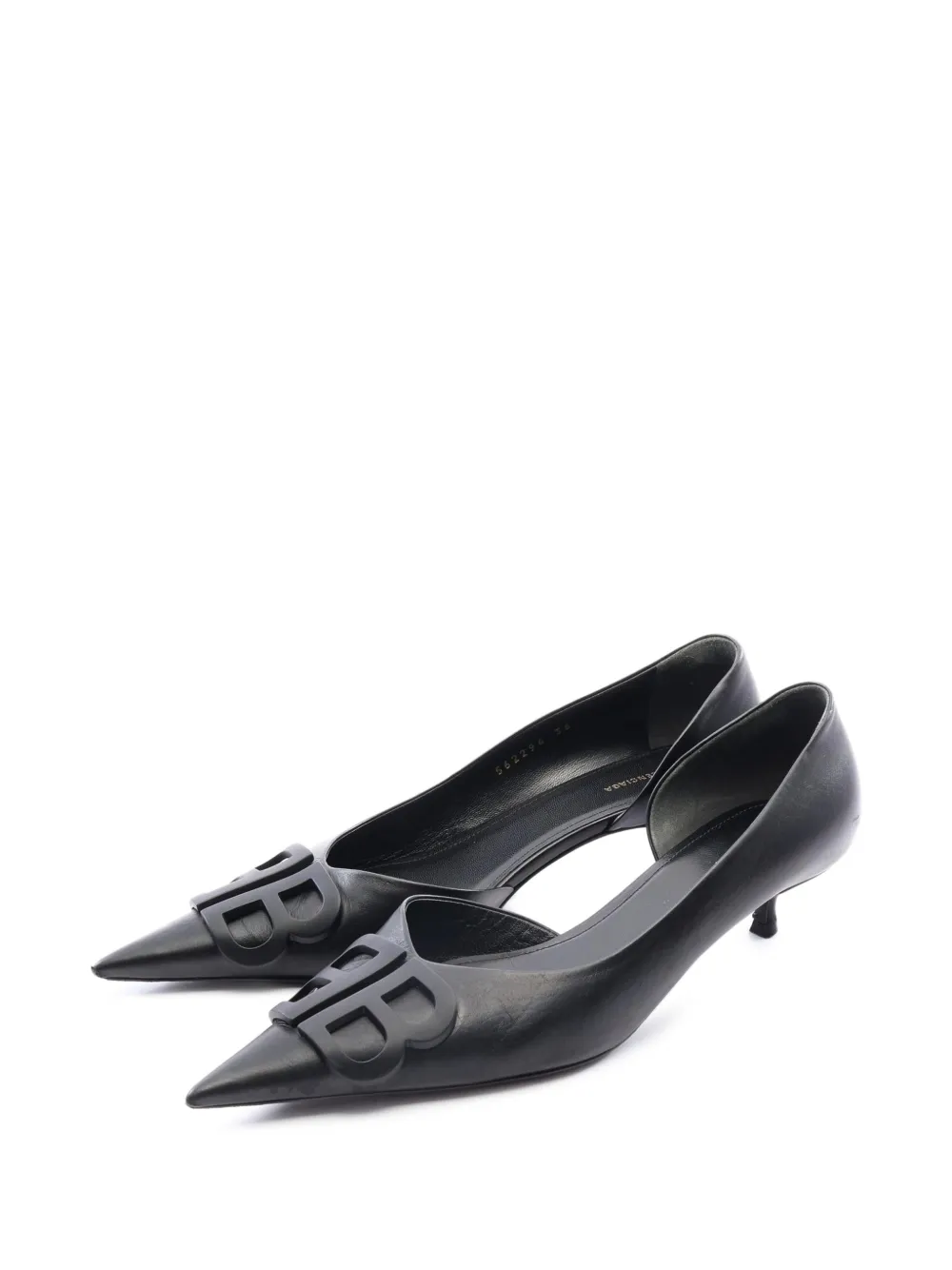 Balenciaga Pre-Owned 2000s BB logo pointed toe pumps - Schwarz