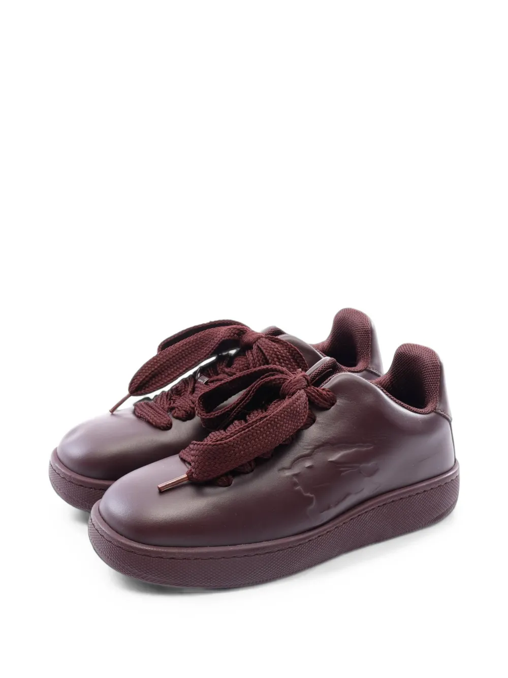Burberry Pre-Owned 2010s Equestrian Knight leather sneakers - Braun