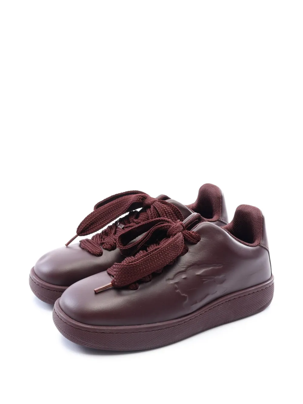 Burberry Pre-Owned 2010s Equestrian Knight leather sneakers - Braun