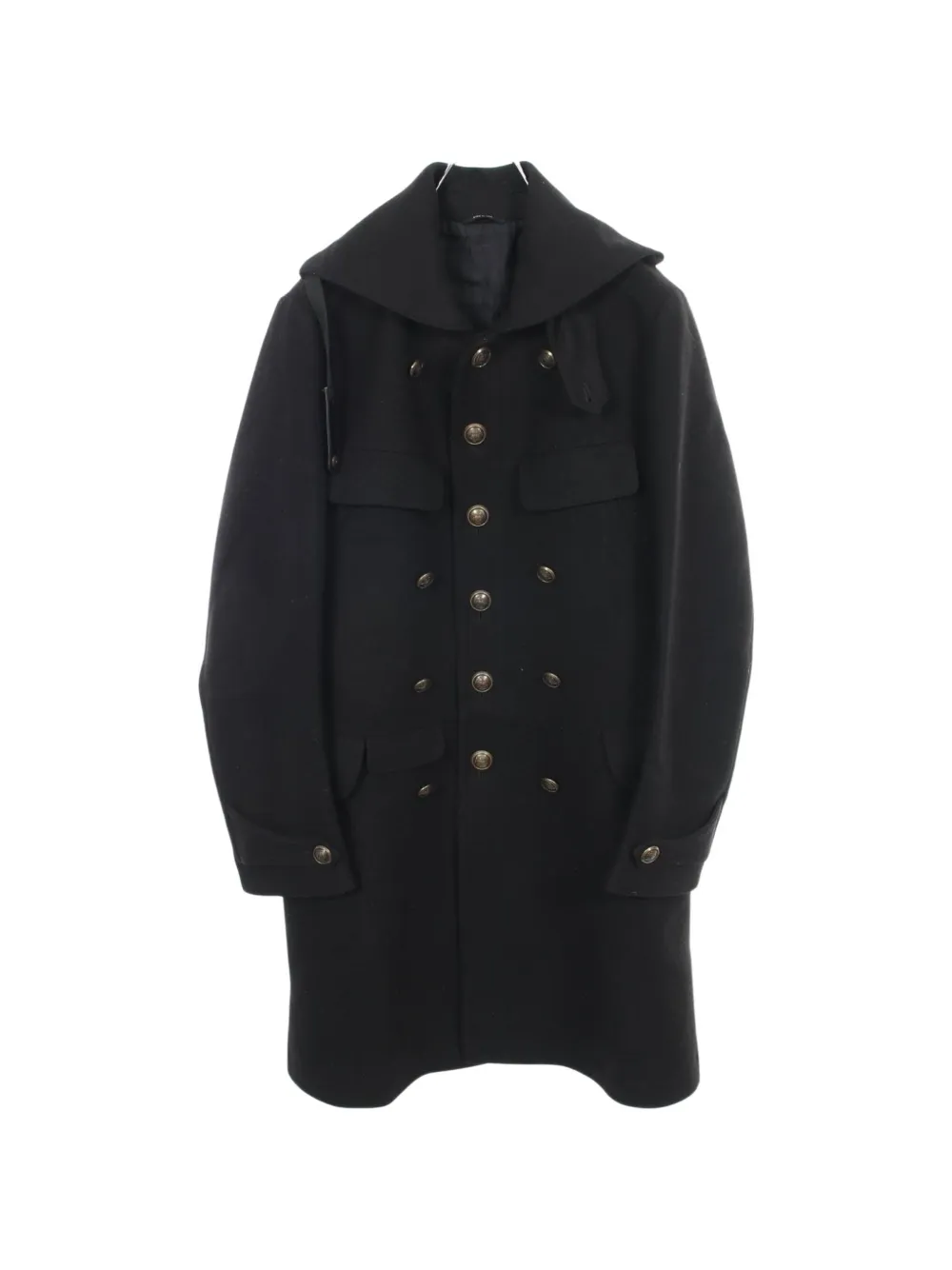 Gucci Pre-Owned 2010s gold-button moleskin coat - Nero