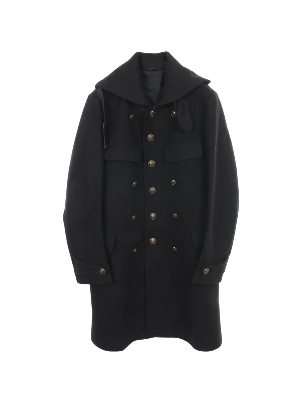 Gucci Pre-Owned 2010s gold-button moleskin coat - Schwarz