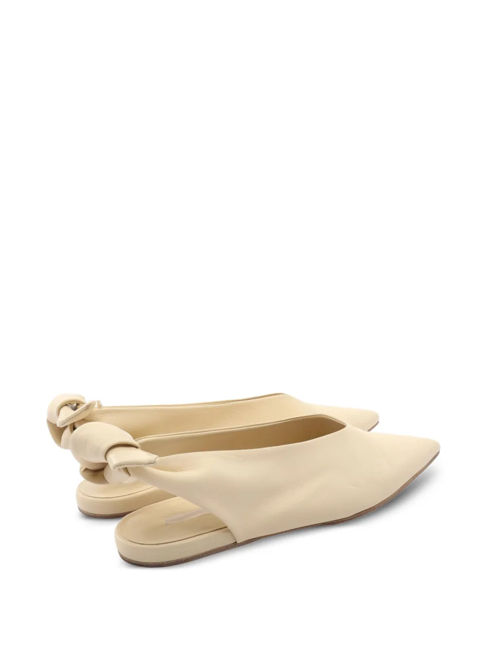 Jil Sander Pre-Owned 2010s pointed-toe knot pumps - Nude