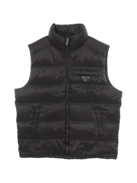Prada Pre-Owned 2010 logo plate down vest