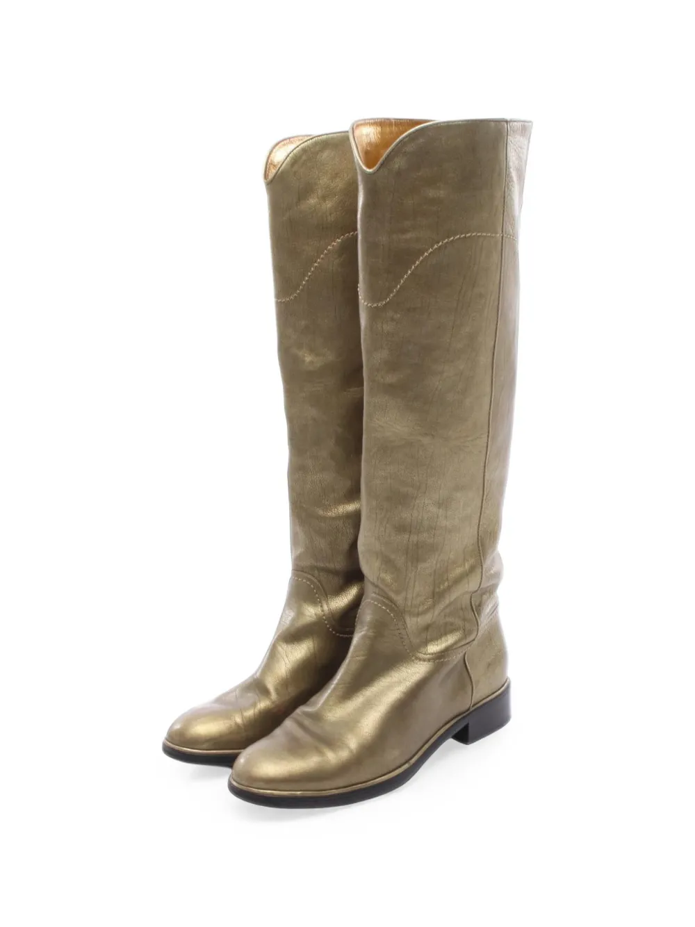 CHANEL Pre-Owned 1986-1988 Coco Mark boots - Oro