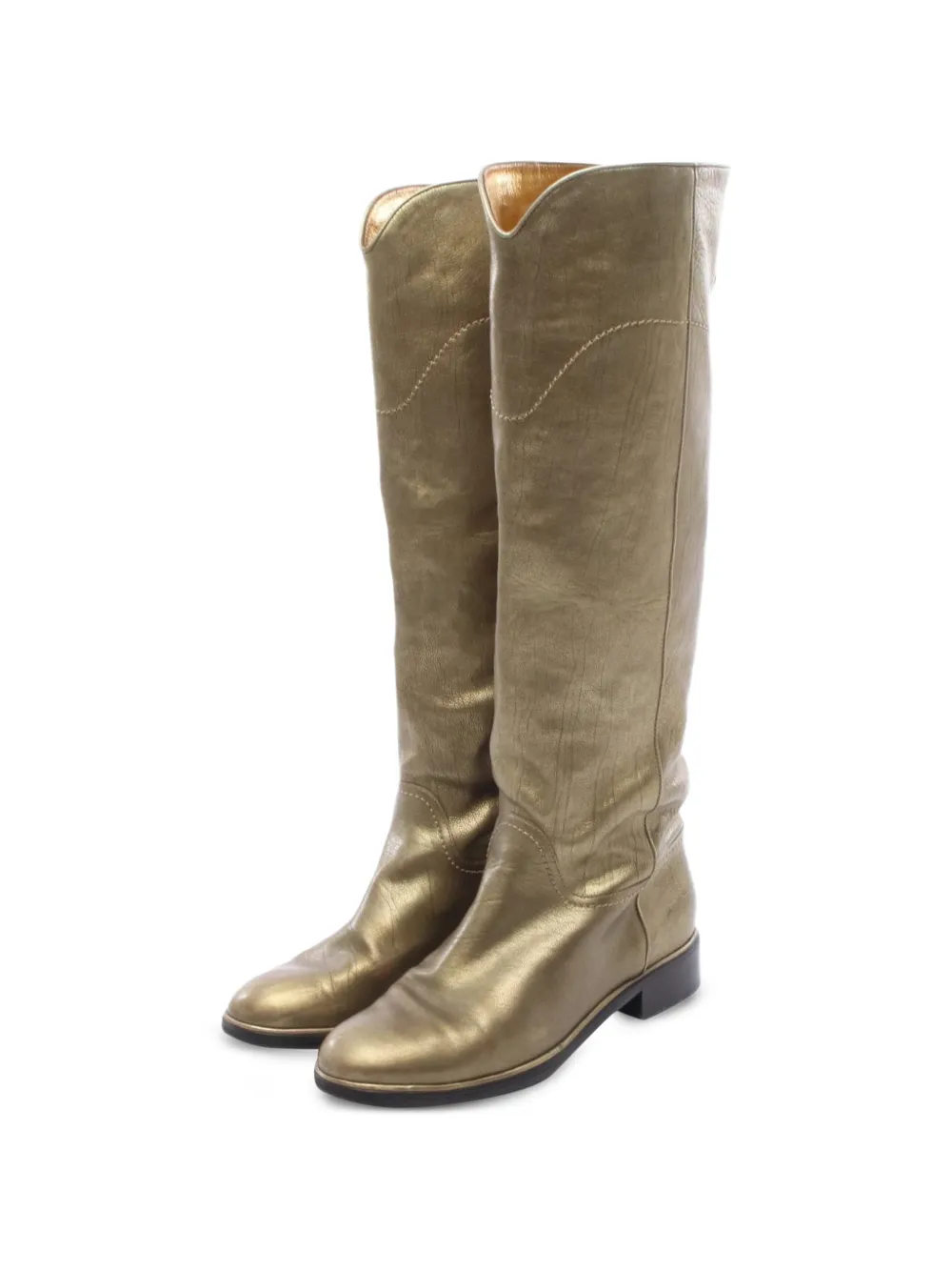 CHANEL Pre-Owned 1986-1988 Coco Mark boots - Gold