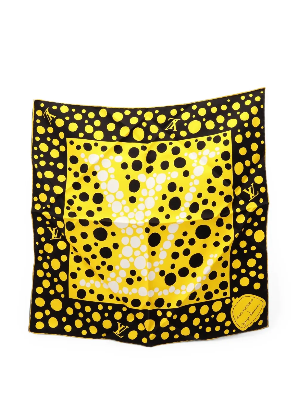 Louis Vuitton Pre-Owned x Yayoi Kusama 2023 Infinity Dot scarf - Yellow