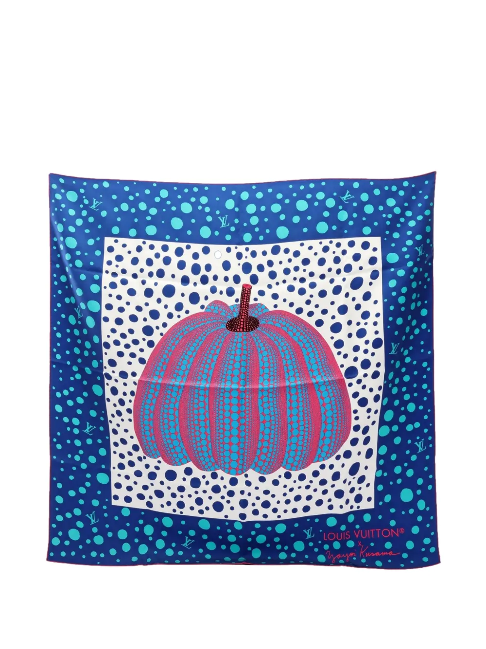 Louis Vuitton Pre-Owned 2023 x Yayoi Kusama silk scarf - Blu