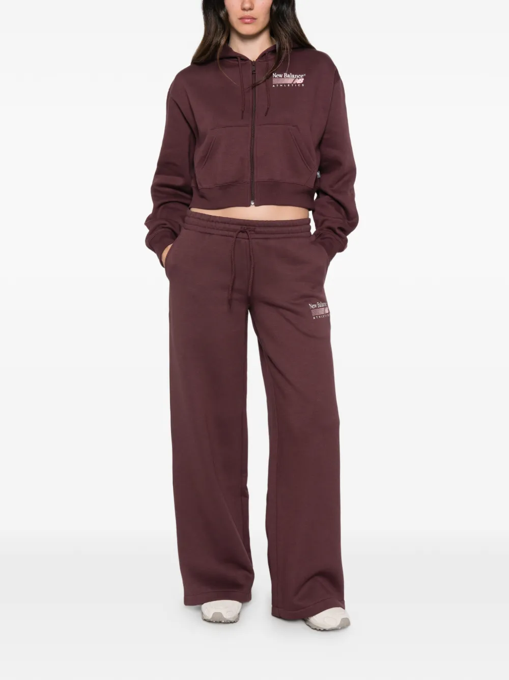 New Balance Trainingsbroek met logoprint Rood