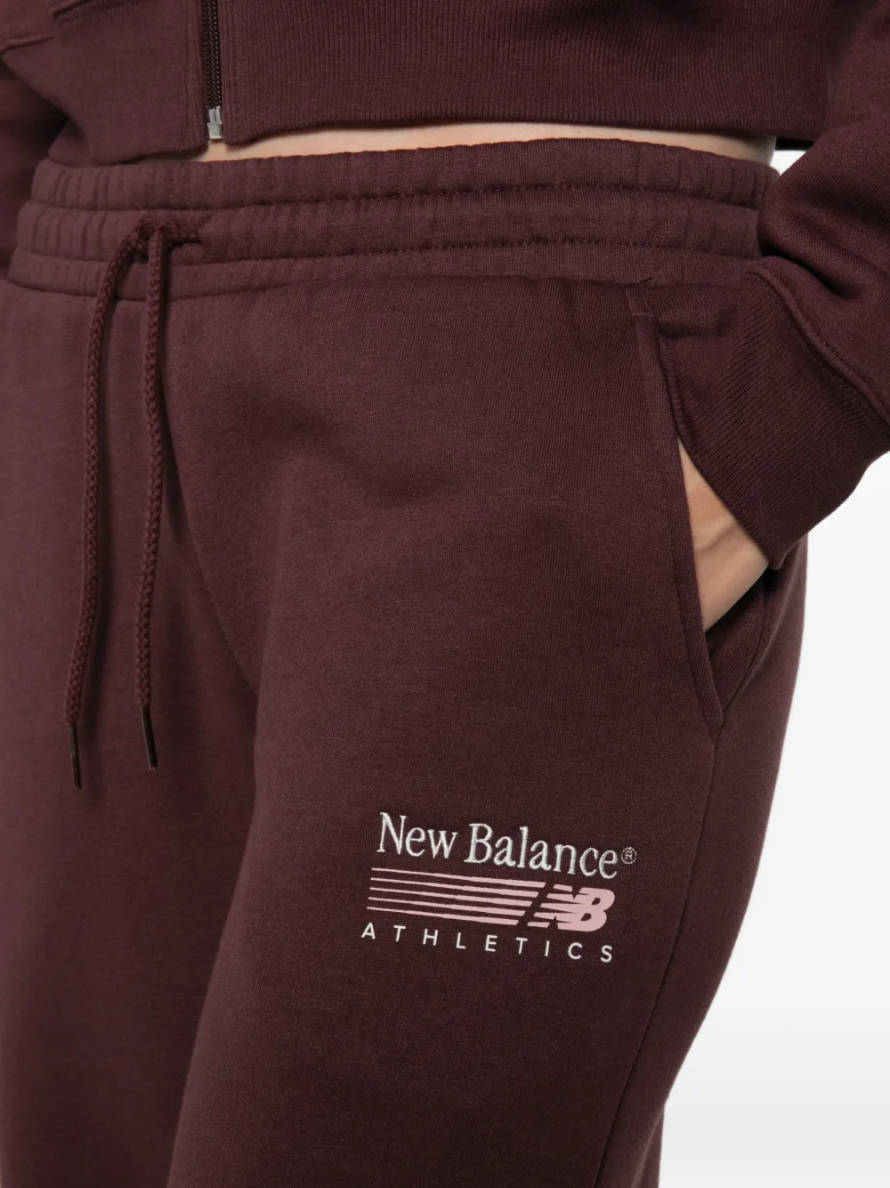 New Balance Trainingsbroek met logoprint Rood