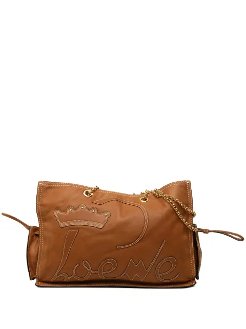 Loewe Pre-Owned tote de piel con logo de corona 2006