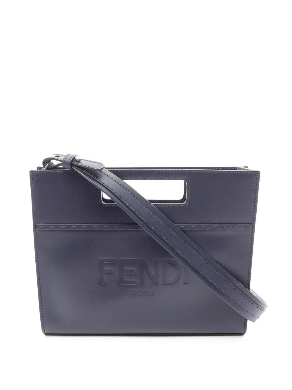 Fendi Pre-Owned 2010-2026 kleine Satchel-Tasche aus Leder - Blau