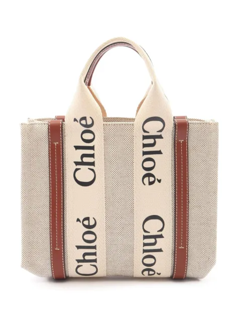 Chloé Pre-Owned 2015-2026 Small Canvas Woody Tote satchel