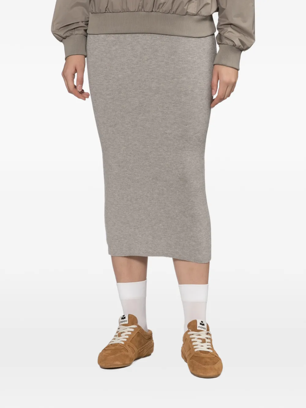 FEAR OF GOD ESSENTIALS Ribgebreide rok Grijs