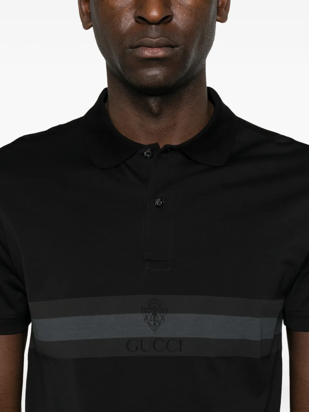 Gucci Gestreept poloshirt Zwart