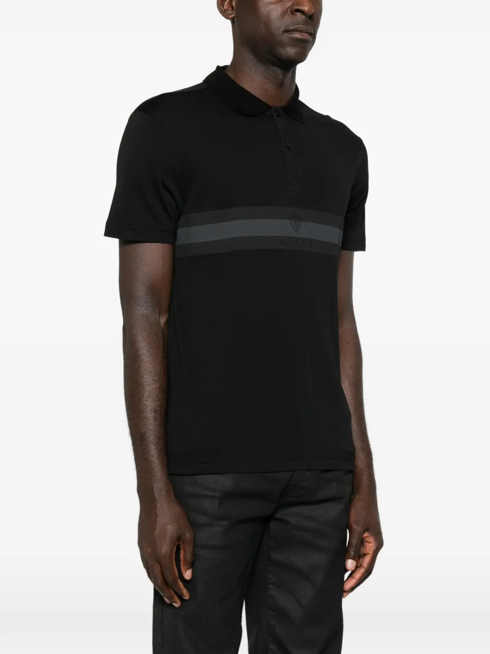 Gucci Gestreept poloshirt Zwart