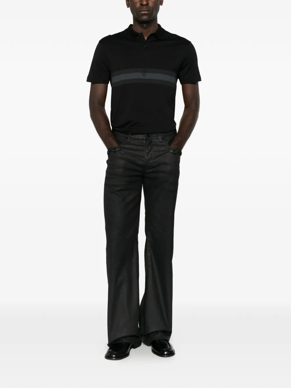 Gucci Gestreept poloshirt Zwart