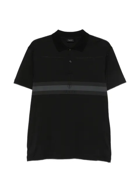 Gucci logo-print striped polo shirt