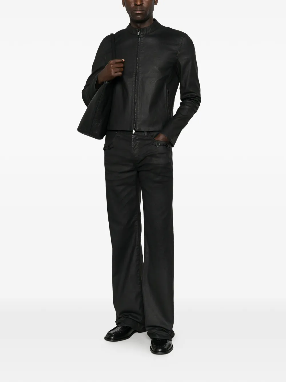 Gucci Horsebit gecoate jeans Zwart