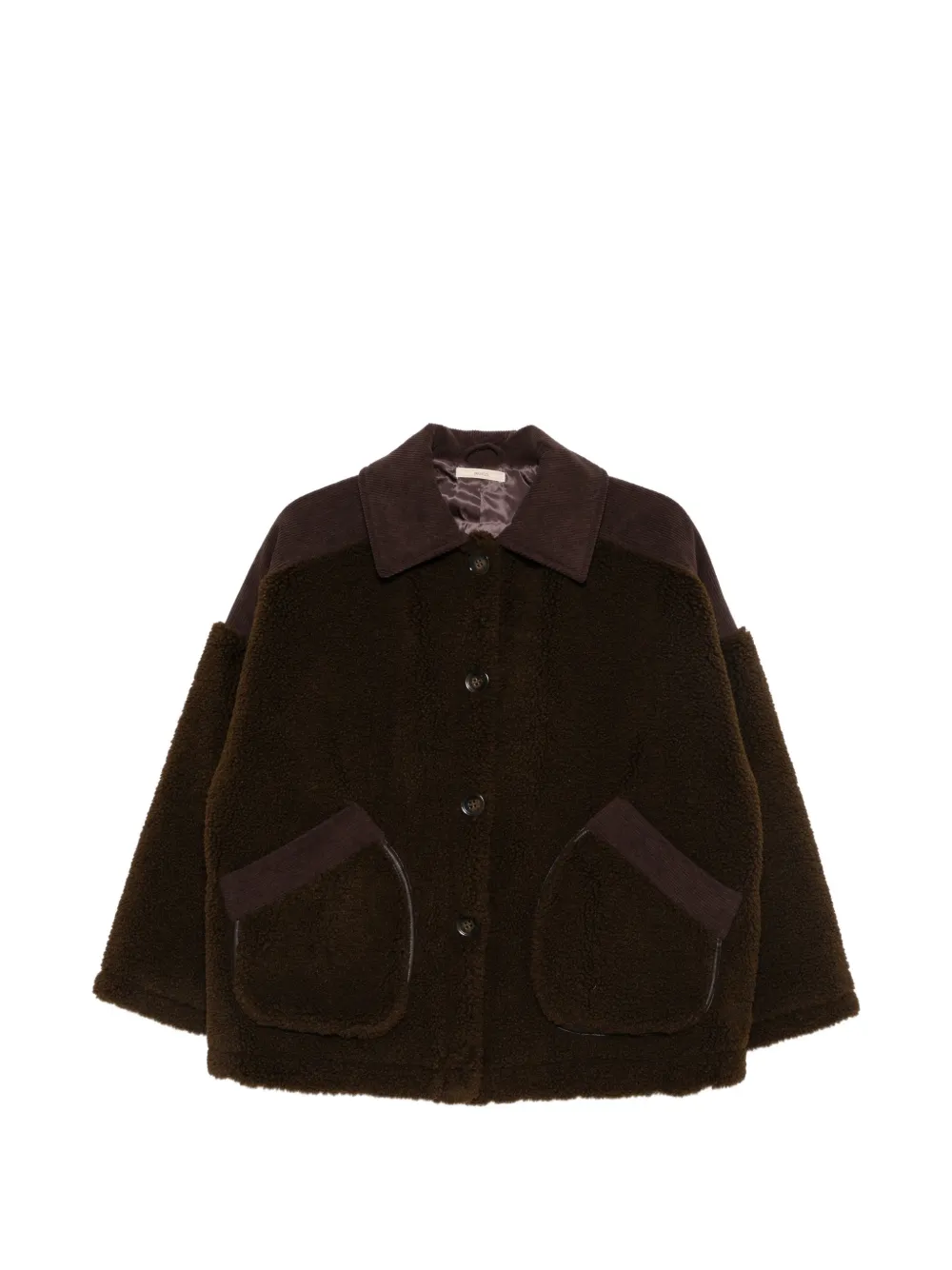 Sessùn corduroy-trimmed shearling jacket