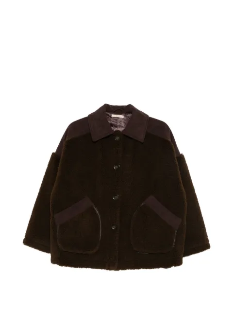 Sessùn corduroy-trimmed shearling jacket