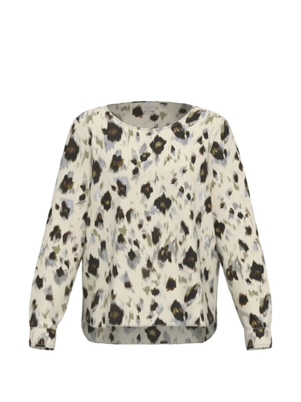 Marella leopard-print long-sleeve blouse - Toni neutri