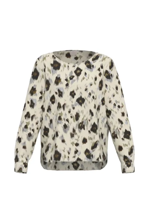 Marella leopard-print long-sleeve blouse
