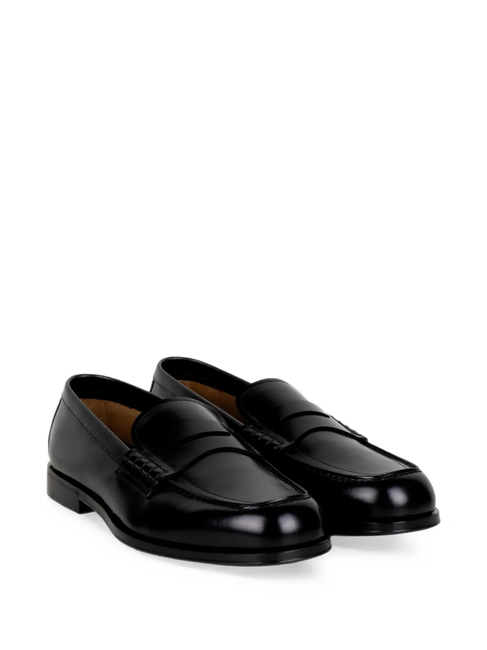 Henderson Baracco leather loafers Zwart