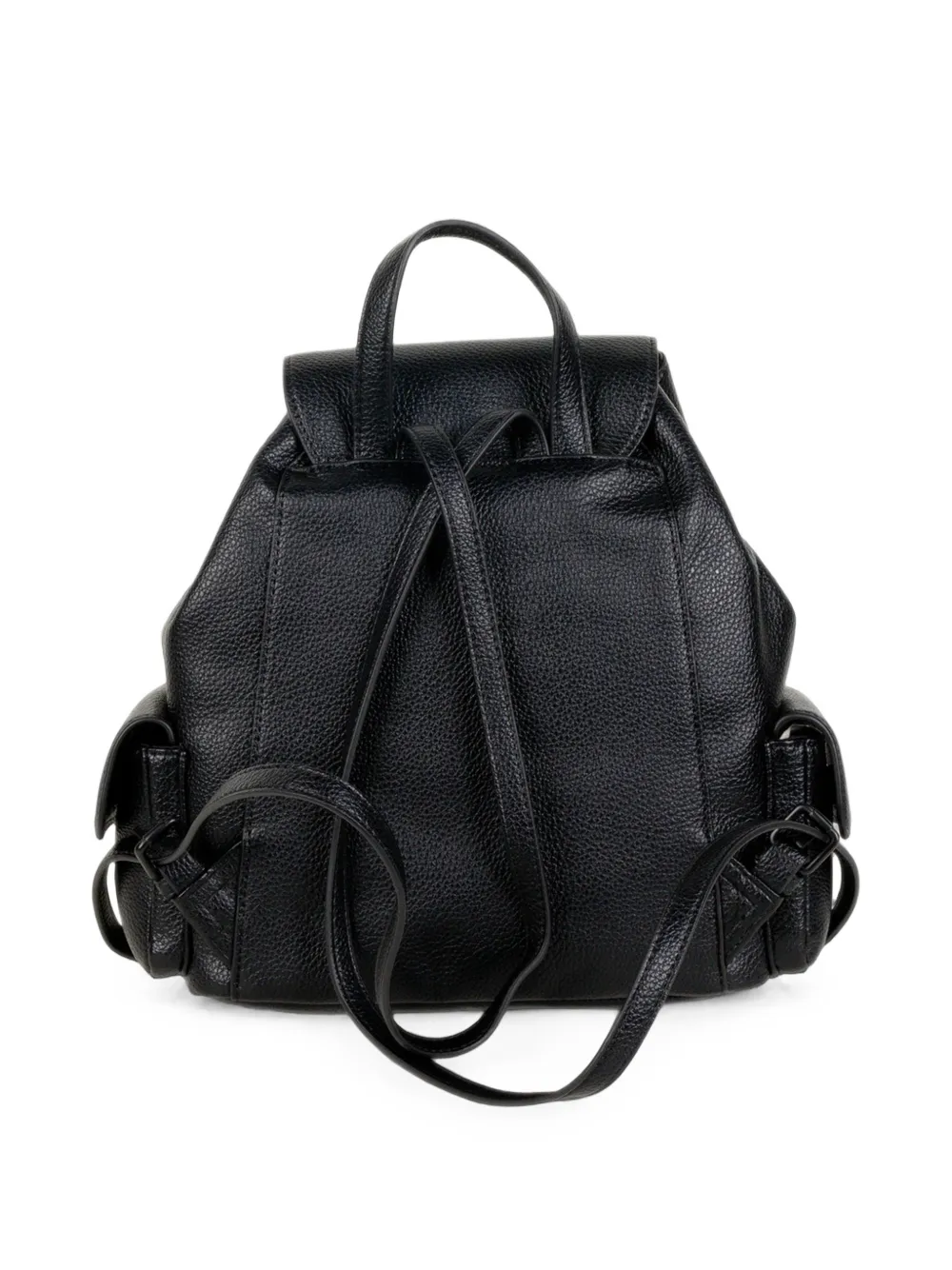 ERMANNO FIRENZE grained-leather flap-top backpack Zwart