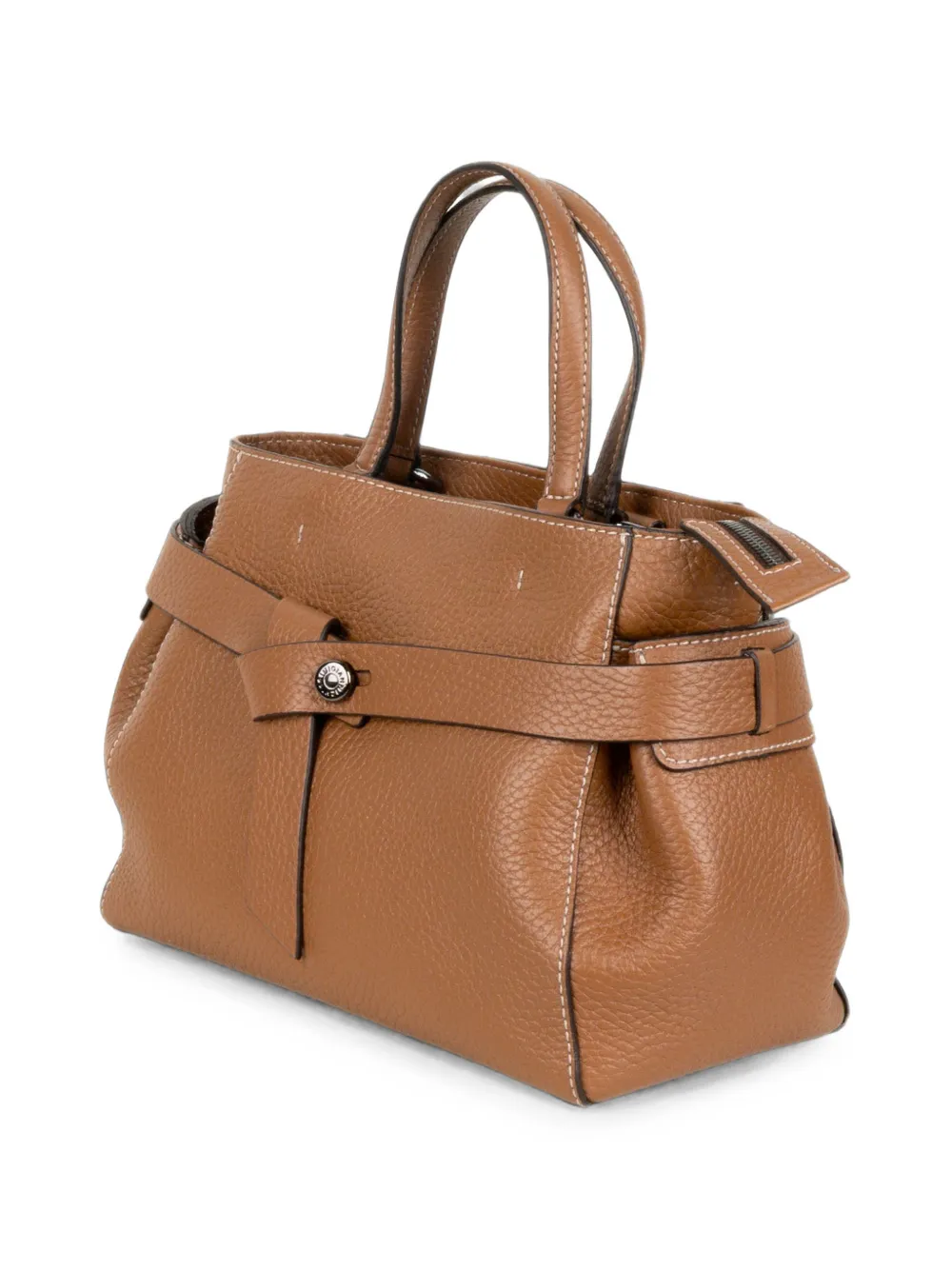GIANNI CHIARINI Miranda grained leather tote bag Bruin