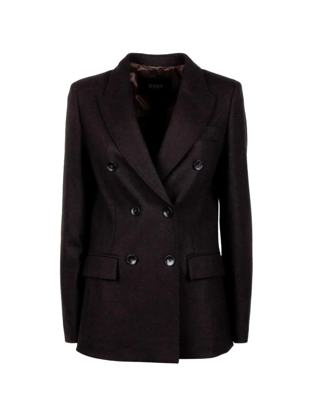 Seventy Double-breasted Jacket In Brown