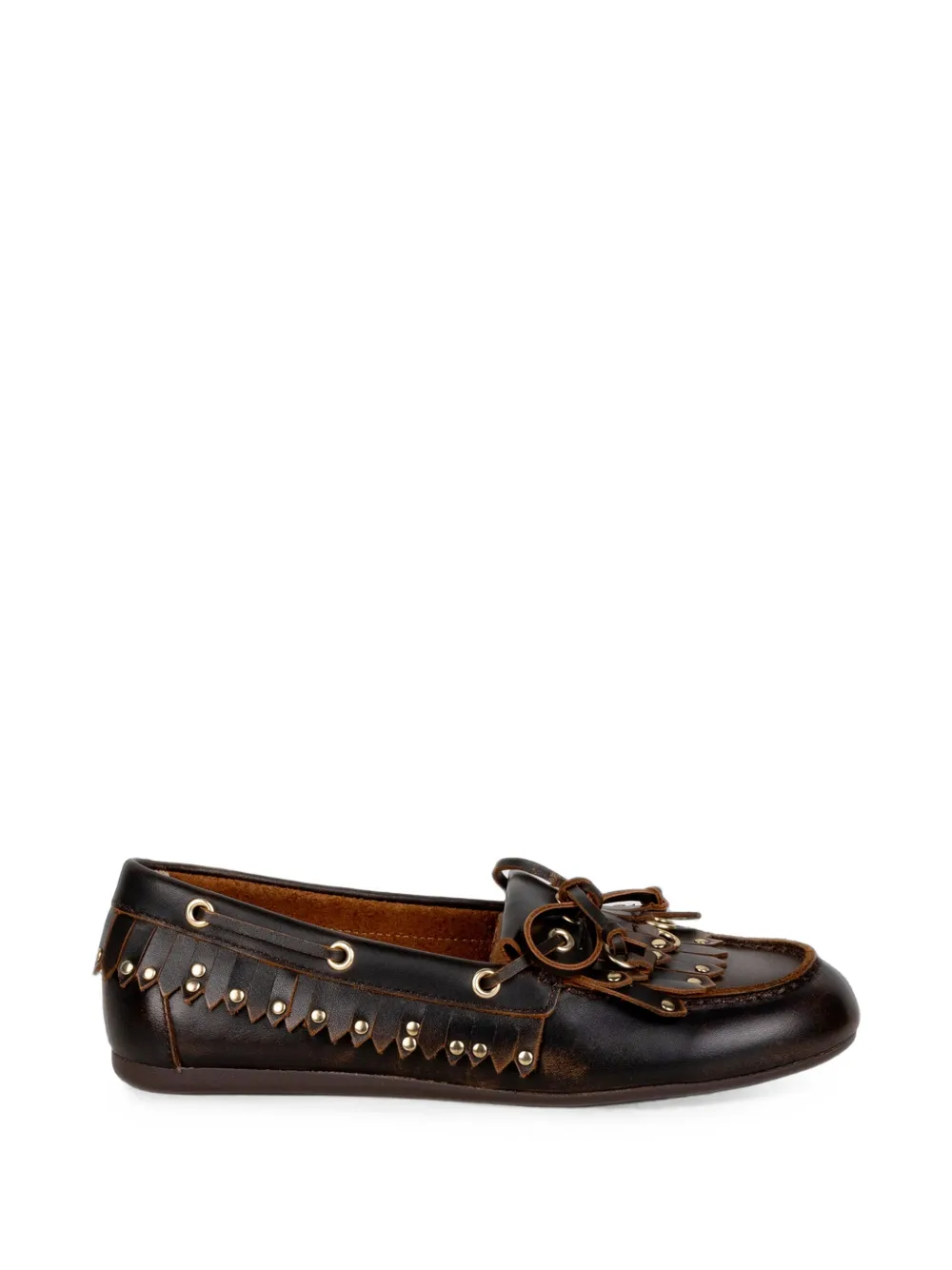 Bibi Lou Aurelie fringed studded loafers