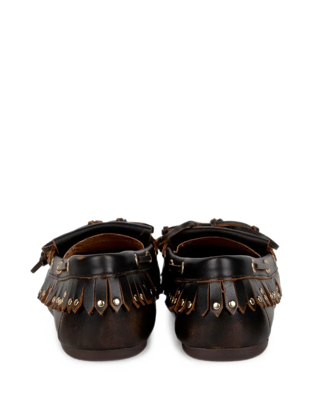 Bibi Lou Aurelie fringed studded loafers Bruin