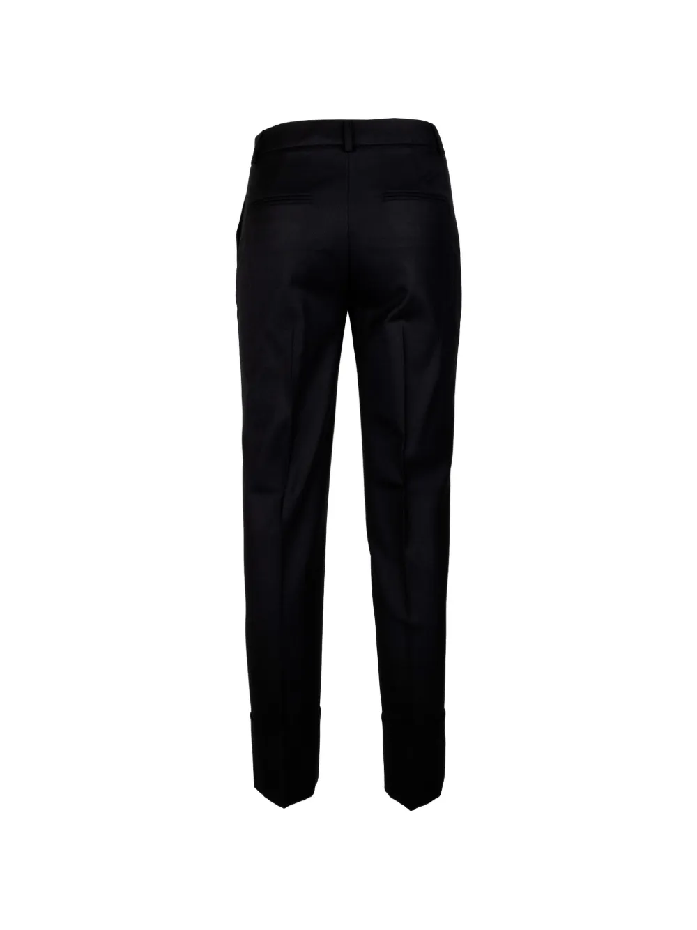 Via Masini 80 Pantalon met omgeslagen pijpen Zwart