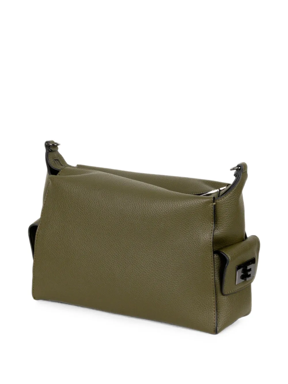 ERMANNO FIRENZE logo-print pebbled-effect shoulder bag Groen