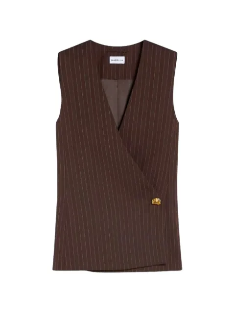 Marella pinstripe-pattern sleeveless waistcoat