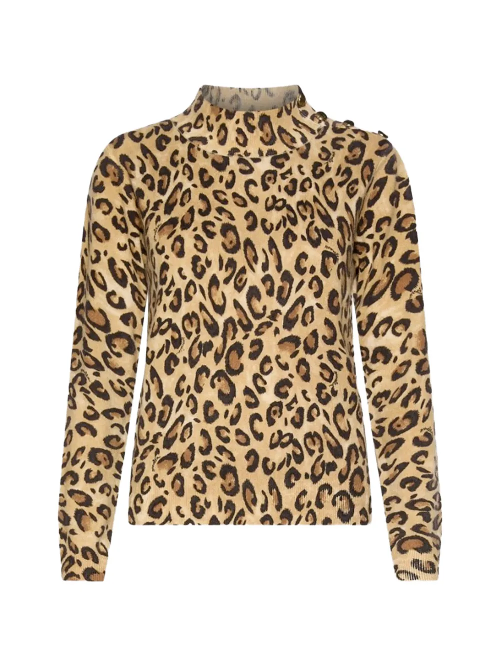 Marella leopard-print button-detail sweater