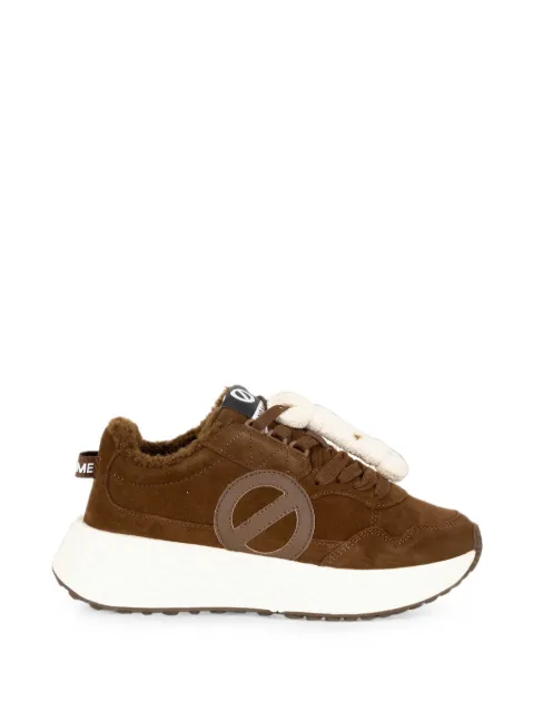 No Name Carter logo-patch suede sneakers