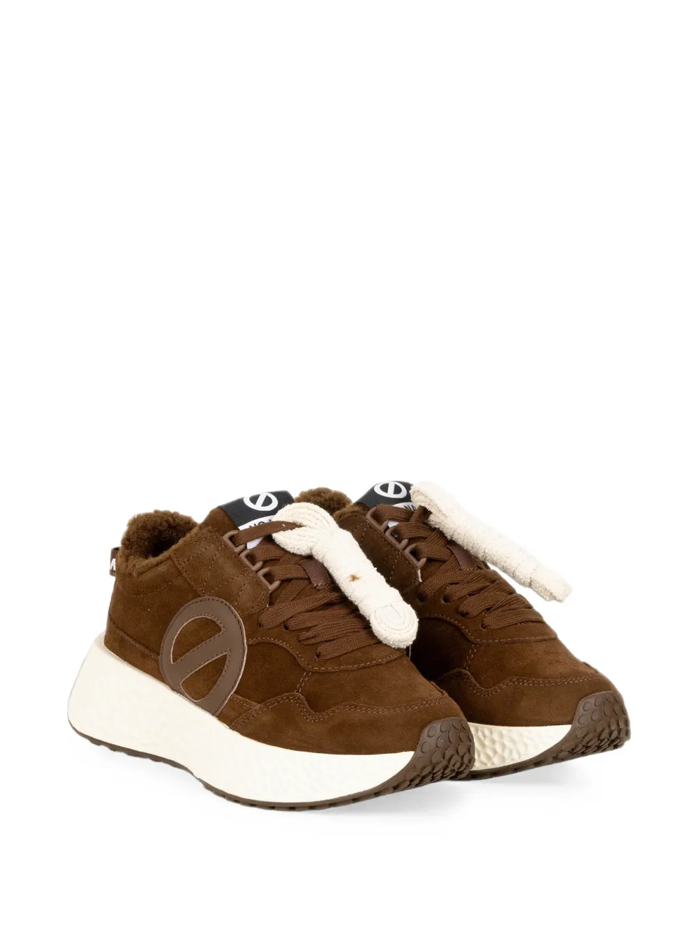 No Name Carter logo-patch suede sneakers Bruin