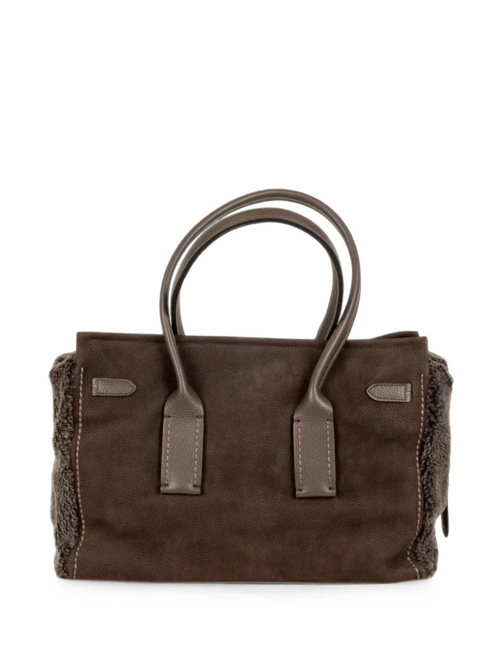 VISONA` Cortina Stone leren shopper Bruin