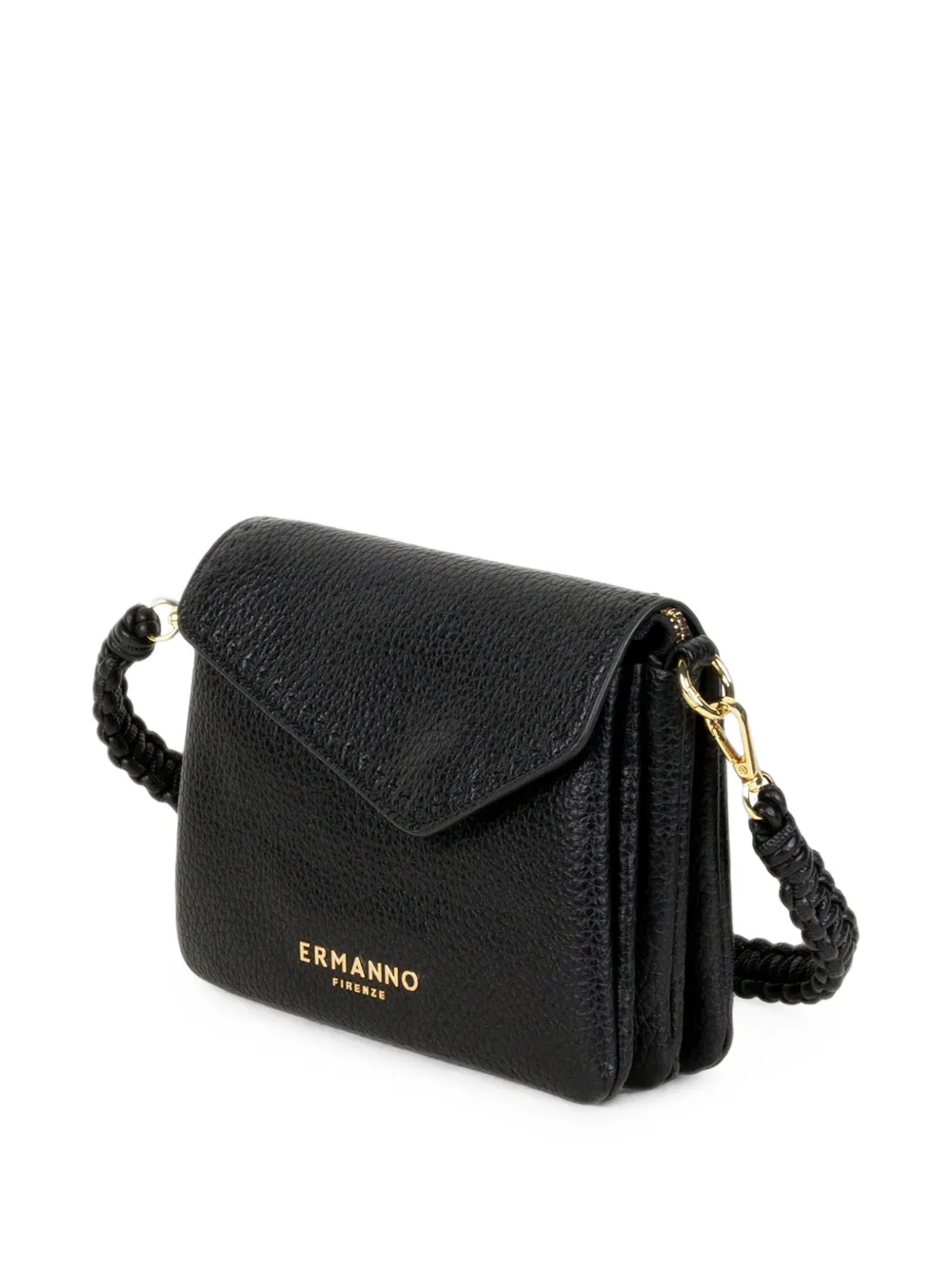 ERMANNO FIRENZE braided-handle shoulder bag Zwart